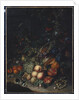 Peaches, Grapes, Pomegranates, Melons, a Corncob, Apricots, Plums, Pears, Acorns, 1718 by Rachel Ruysch