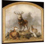 Scene in Braemar - Highland Deer by Edwin Landseer
