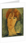 Young Woman with Red Hair Wearing a Collar by Amedeo Modigliani