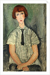 Young Girl in a Striped Shirt, 1917 by Amedeo Modigliani
