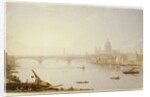 Southwark Bridge and St. Paul's Cathedral from London Bridge by George Fennel Robson