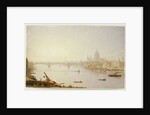 Southwark Bridge and St. Paul's Cathedral from London Bridge by George Fennel Robson