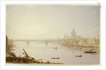 Southwark Bridge and St. Paul's Cathedral from London Bridge by George Fennel Robson