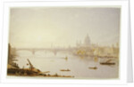 Southwark Bridge and St. Paul's Cathedral from London Bridge by George Fennel Robson