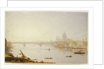 Southwark Bridge and St. Paul's Cathedral from London Bridge by George Fennel Robson