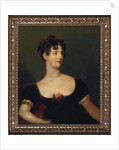 Portrait of Lady Beresford, seated, half-length in a black dress decorated with a rose by Thomas (attr. to) Lawrence