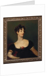 Portrait of Lady Beresford, seated, half-length in a black dress decorated with a rose by Thomas (attr. to) Lawrence