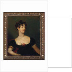 Portrait of Lady Beresford, seated, half-length in a black dress decorated with a rose by Thomas (attr. to) Lawrence
