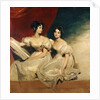 A double portrait of the Fullerton sisters, seated full length, in white dresses, c.1825 by Thomas Lawrence