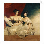 A double portrait of the Fullerton sisters, seated full length, in white dresses, c.1825 by Thomas Lawrence