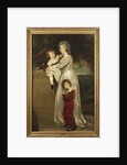 Portrait of Mrs. Annesley standing full length, in a white dress with her two children by Thomas Lawrence