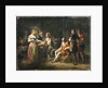 Louis XIV of France declaring his love for Louise de la Valliere by Jean-Frederic Schall