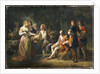 Louis XIV of France declaring his love for Louise de la Valliere by Jean-Frederic Schall