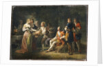 Louis XIV of France declaring his love for Louise de la Valliere by Jean-Frederic Schall