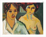 Self Portrait with Model, 1905 by Ernst Ludwig Kirchner