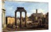 Rome - The Forum with the Temple of Castor and Pollux, c.1742-43 by Bernardo Bellotto