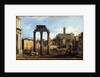 Rome - The Forum with the Temple of Castor and Pollux, c.1742-43 by Bernardo Bellotto