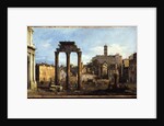 Rome - The Forum with the Temple of Castor and Pollux, c.1742-43 by Bernardo Bellotto