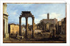 Rome - The Forum with the Temple of Castor and Pollux, c.1742-43 by Bernardo Bellotto