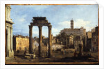 Rome - The Forum with the Temple of Castor and Pollux, c.1742-43 by Bernardo Bellotto