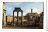 Rome - The Forum with the Temple of Castor and Pollux, c.1742-43 by Bernardo Bellotto