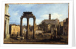 Rome - The Forum with the Temple of Castor and Pollux, c.1742-43 by Bernardo Bellotto