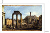 Rome - The Forum with the Temple of Castor and Pollux, c.1742-43 by Bernardo Bellotto