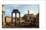 Rome - The Forum with the Temple of Castor and Pollux, c.1742-43 by Bernardo Bellotto