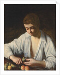 A boy Peeling Fruit, c.1592-3 by Michelangelo Caravaggio