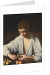 A boy Peeling Fruit, c.1592-3 by Michelangelo Caravaggio