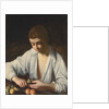 A boy Peeling Fruit, c.1592-3 by Michelangelo Caravaggio