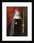 Portrait of a nun holding a crucifix and candle, 1678 by Pieter Leermans