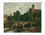 Saint-Cenery, the Church and the Bridge, 1892 by Eugene Louis Boudin