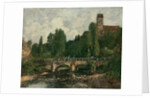 Saint-Cenery, the Church and the Bridge, 1892 by Eugene Louis Boudin