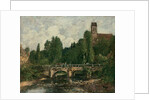 Saint-Cenery, the Church and the Bridge, 1892 by Eugene Louis Boudin