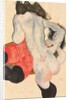 Reclining woman in red trousers and standing female nude, 1912 by Egon Schiele