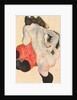 Reclining woman in red trousers and standing female nude, 1912 by Egon Schiele