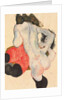 Reclining woman in red trousers and standing female nude, 1912 by Egon Schiele