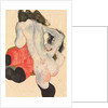 Reclining woman in red trousers and standing female nude, 1912 by Egon Schiele