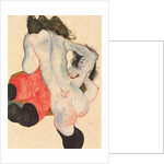 Reclining woman in red trousers and standing female nude, 1912 by Egon Schiele