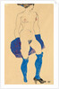 Standing woman with shoes and stockings, 1913 by Egon Schiele