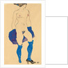 Standing woman with shoes and stockings, 1913 by Egon Schiele