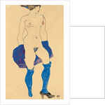 Standing woman with shoes and stockings, 1913 by Egon Schiele