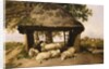 Sheep Resting Under a Shelter by Thomas Sidney Cooper