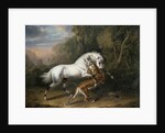 A Tiger attacking an Arab Stallion, 1824 by Charles Towne