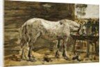 White Horse at the Drinking Trough, c.1885-90 by Eugene Louis Boudin