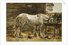 White Horse at the Drinking Trough, c.1885-90 by Eugene Louis Boudin
