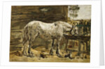 White Horse at the Drinking Trough, c.1885-90 by Eugene Louis Boudin