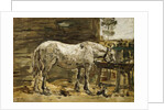 White Horse at the Drinking Trough, c.1885-90 by Eugene Louis Boudin