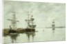 Port Scene, c.1880 by Eugene Louis Boudin
